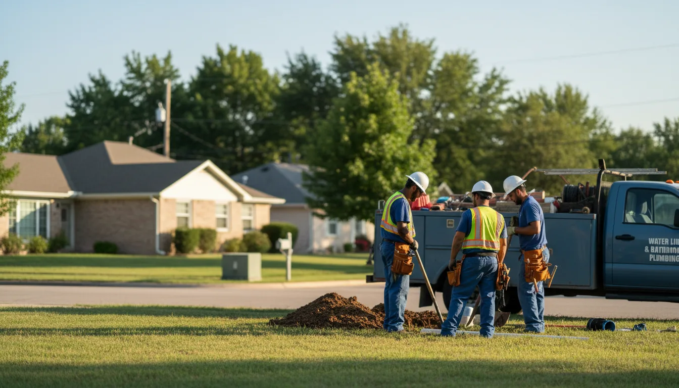 Residential water line and bathroom plumbing service in Prospect, TN